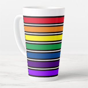 Caneca De Café Latte Mug - Bares das cores do arco-íris
