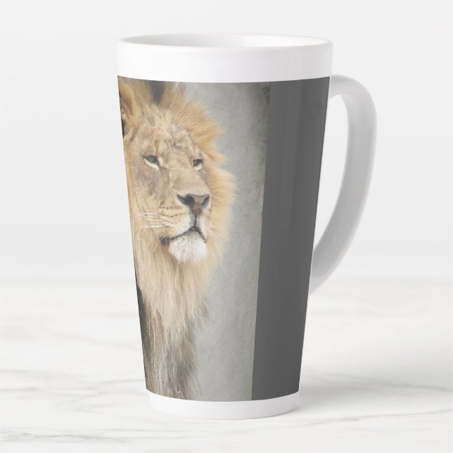 Caneca De Café Latte Mug De Café De Dois Toneladas De Arte Lion (Ângulo direito)