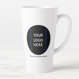 Caneca De Café Latte Mug de latão de 17 oz com logotipo mínimo
