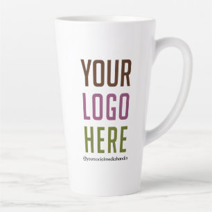Caneca De Café Latte Mug de latão de 17 oz com logotipo mínimo