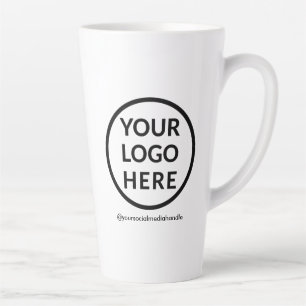 Caneca De Café Latte Mug de Latte Altura Personalizada com Logotipo No