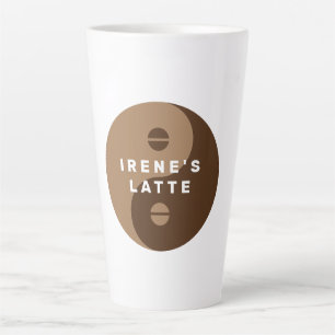 Caneca De Café Latte Mug latino personalizado do logotipo do café Brown