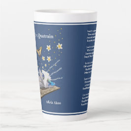 Caneca De Café Latte MUG - Poesia - Perdida em Quatrain por Adiela Akoo