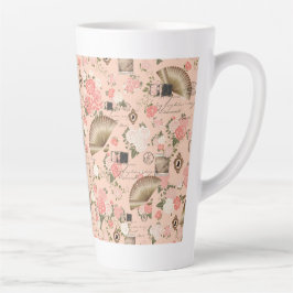Caneca De Café Latte Mug Romântico "Começos Cerejados"