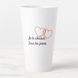 Caneca De Café Latte Mug romantique minimaliste – Je te choisis. Tous l