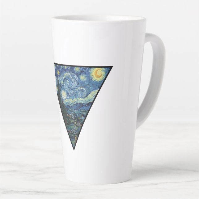 Caneca De Café Latte Mug Van Gogh Art Design  (Ângulo direito)