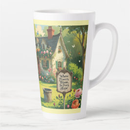 Caneca De Café Latte Mug -Where Flowers Bloom, So Does Hope –