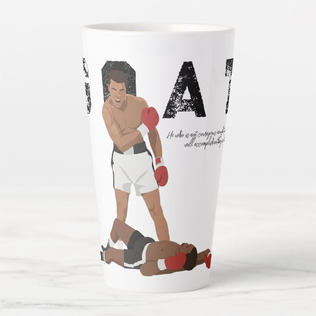 Caneca De Café Latte Muhammad Ali  (Frente)