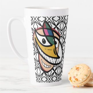 Caneca De Café Latte Muitas faces (ilusão óptica)