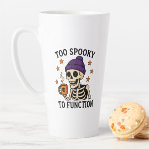 Caneca De Café Latte Muito Assustador para Funcionar