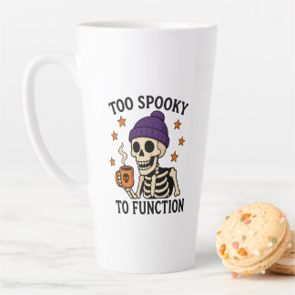 Caneca De Café Latte Muito Assustador para Funcionar