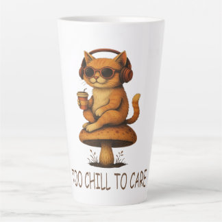 Caneca De Café Latte Muito frio para se importar - Gato Lo-Fi no Cogume