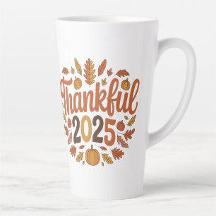 Caneca De Café Latte Muito obrigado, 2025, Autumn Pumpkin, Mug de Ação
