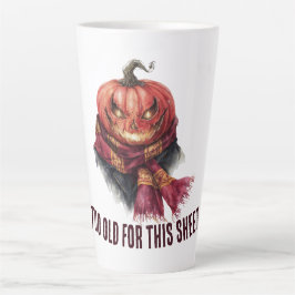 Caneca De Café Latte Muito Velho Para Esta Folha. Abóbora Dia de as Bru