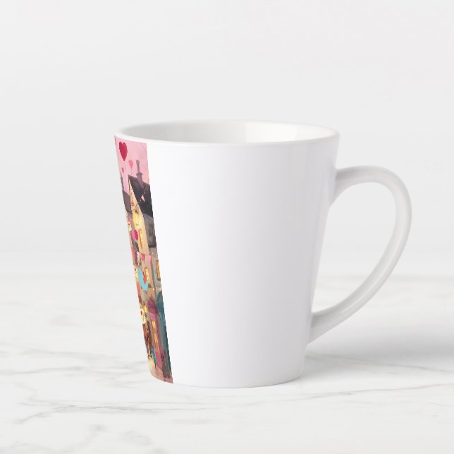 Caneca De Café Latte MUITOS VALENTINES PARA ENTREGA Caneca de Latte (Direita)
