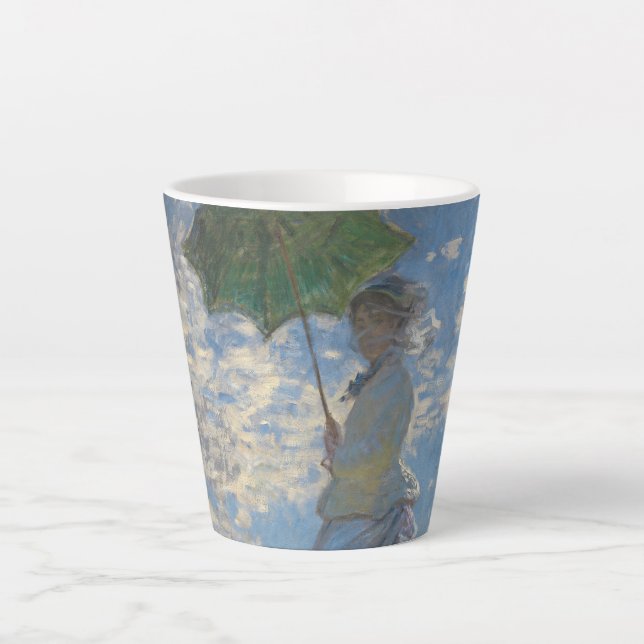 Caneca De Café Latte Mulher com Parasol - Madame Monet e seu filho (Frente)