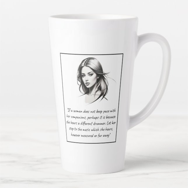 Caneca De Café Latte Mulher - Diferente citação de Drummer (Direita)