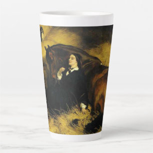 Caneca De Café Latte Mulher e Cavalo