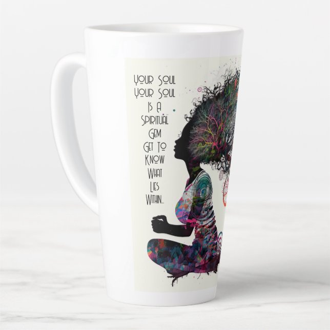 Caneca De Café Latte Mulher inspirada Gem Latte Mug (Ângulo esquerdo)