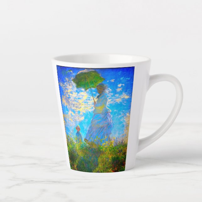 Caneca De Café Latte Mulher Monet com Parasol (Direita)