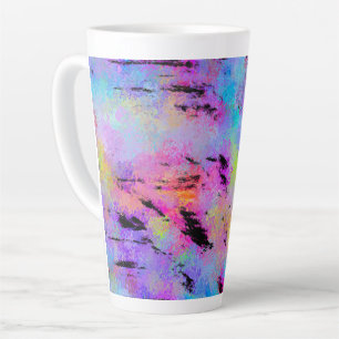 Caneca De Café Latte Multicoloração em abstrato moto