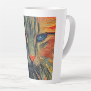 Caneca De Café Latte Munch Cat Latte Mug
