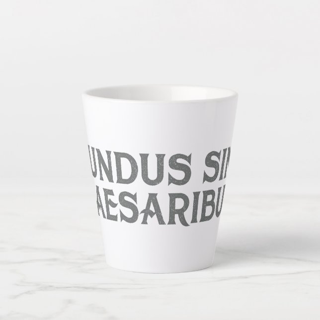 Caneca De Café Latte Mundus Sine Caesaribus (Frente)