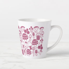 Caneca De Café Latte Mushroom Cherry