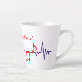 Caneca De Café Latte Music In My Heart