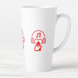 Caneca De Café Latte Música cardíaca