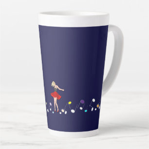 Caneca De Café Latte música, dança, romântico