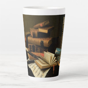 Caneca De Café Latte Música e Literatura por William Harnett, Arte Fino