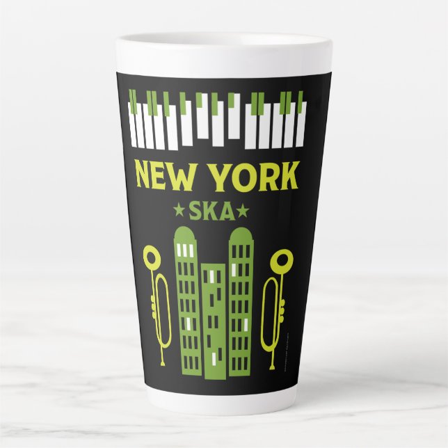 Caneca De Café Latte Música Ska Jazz (Frente)