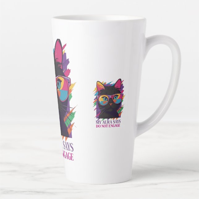 CANECA DE CAFÉ LATTE MY AURA SAYS (Direita)