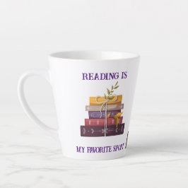 Caneca De Café Latte My favorite sport is reading