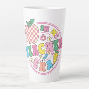 Caneca De Café Latte Na Minha Era Do Professor - Uma Celebração Whimsic