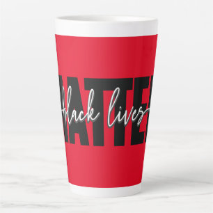 Caneca De Café Latte Na moda Black Lives Importam Tipografia