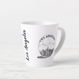 Caneca De Café Latte Na moda de Moderno Los Angeles Sity Black White