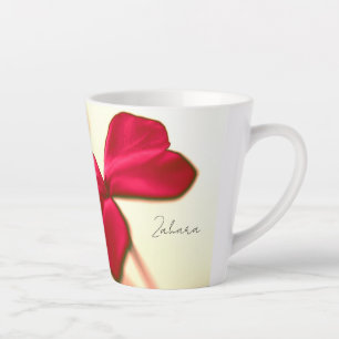 Caneca De Café Latte Na moda Red Flower Impressão Lâmina
