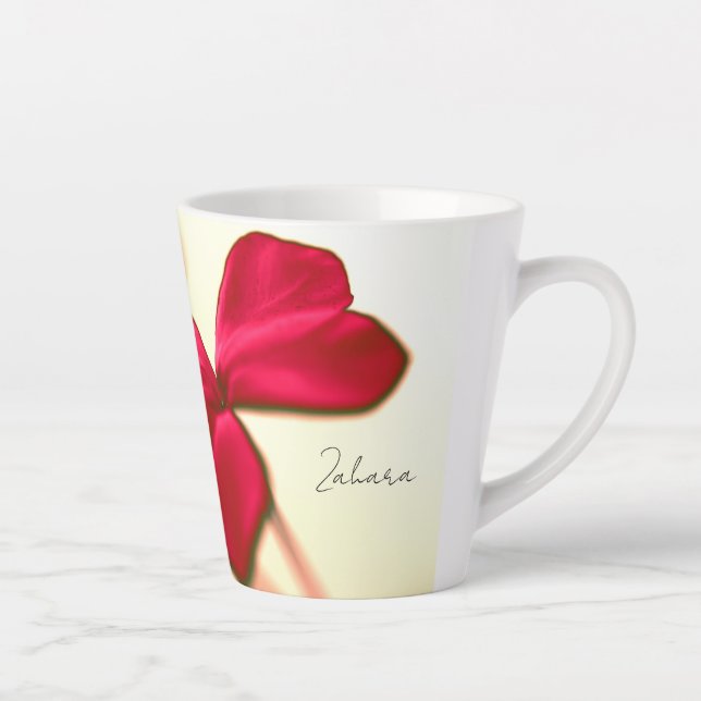 Caneca De Café Latte Na moda Red Flower Impressão Lâmina (Direita)
