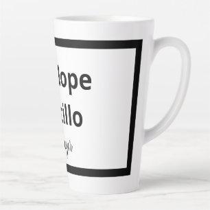 Caneca De Café Latte Na moda simples e profissional moderno preto e bra