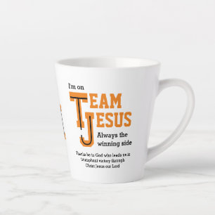 Caneca De Café Latte Na moda TEAM JESUS Christian Monograma