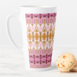 Caneca De Café Latte Na moda Watercolor Padrão