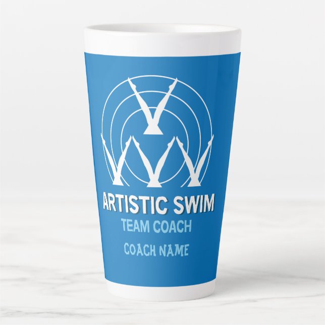 Caneca De Café Latte Nadação Sincronizada Artística (Frente)