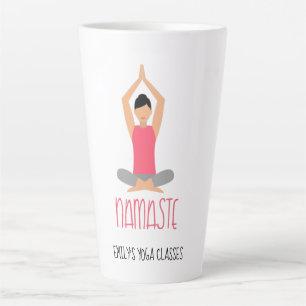 Caneca De Café Latte Namaste Yoga Pose Nome Comercial