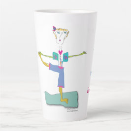 Caneca De Café Latte 'Nancy Loo' Yoga Latte Mug