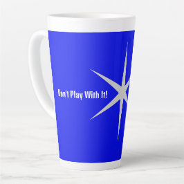 Caneca De Café Latte Não brinque com essa parte. Coleção Preto/Branco