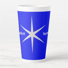 Caneca De Café Latte Não brinque com isso, essa parte. Coleção Blk/Whit