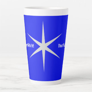 Caneca De Café Latte Não brinque com isso, essa parte. Coleção Blk/Whit