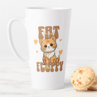 Caneca De Café Latte Não estou gorda, estou fofa